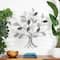 Black Metal Tree Wall décor with Various Patterned Leaves